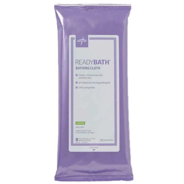Medline Readybath Complete Fragrance Free 20x20cm Pack 8 by Readybath in Other Cleansing