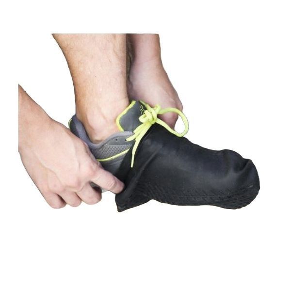 Black Silicone Overshoes Small/Medium by Gubba in Foot Protection PPE