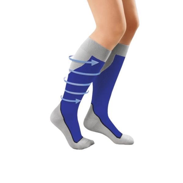 Jobst Jobst Sport Knee High Compression Sock 15-20mmHg Large Royal Blue product image for SEO and accessibility
