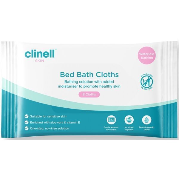 Clinell Clinell Bed Bath Cloths Pack 8 product image for SEO and accessibility