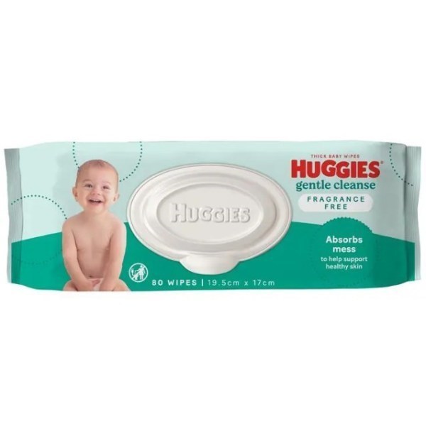 Huggies Baby Wipes Unscented Pk80 - Image 3