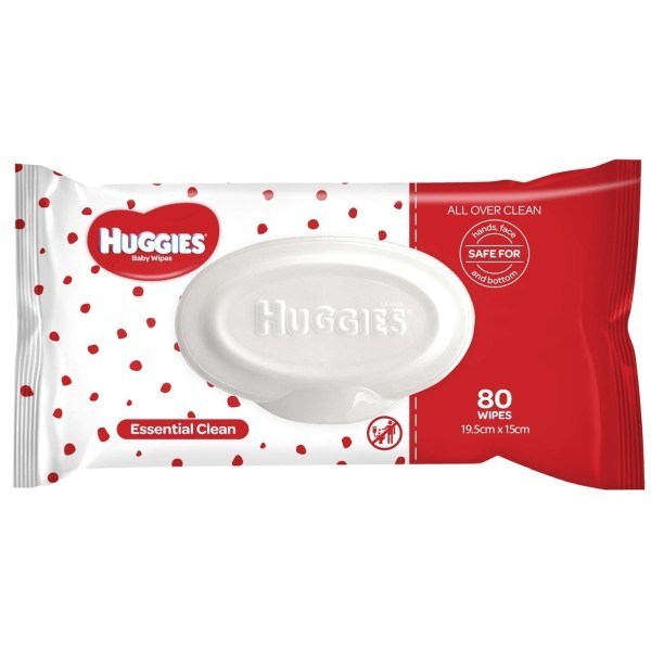 Huggies Baby Wipes Essentials Fragrance Free Pack 80 - Image 3