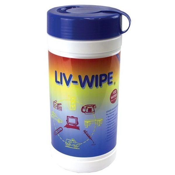 Liv-Wipe Liv-Wipe Antibacterial Alcohol Wipes 20.3 x 12.7cm Tub100 product image for SEO and accessibility