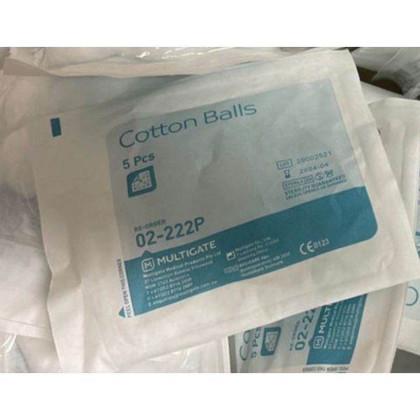 Multigate Multigate Cotton Wool Balls Sterile Pack 5 product image for SEO and accessibility