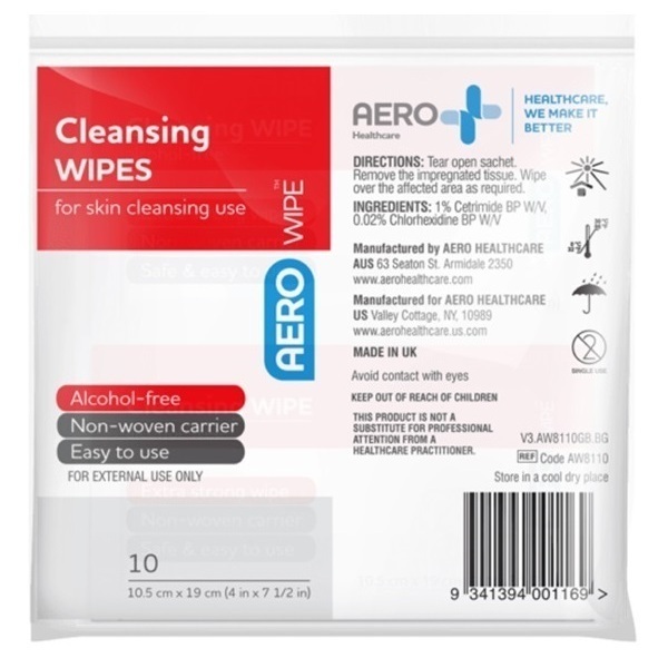 Aerowipe Aerowipe Antiseptic Wipe Alcohol Free Packet 10 product image for SEO and accessibility