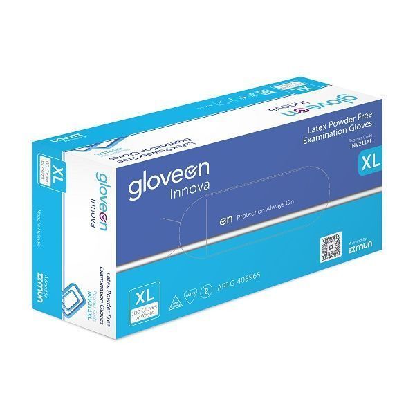 GloveOn GloveOn Innova Latex Glove Powder Free Extra Large Box 100 product image for SEO and accessibility