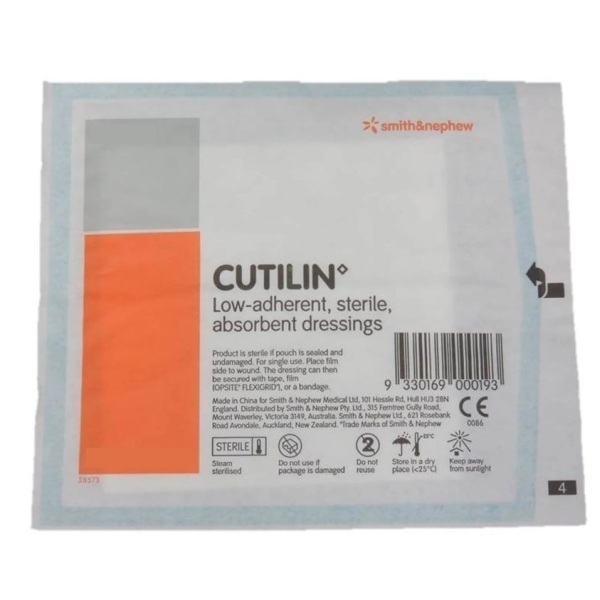 Cutilin Low Adhesive Sterile Dressing 5x5cm - Cutilin product image for SEO optimization