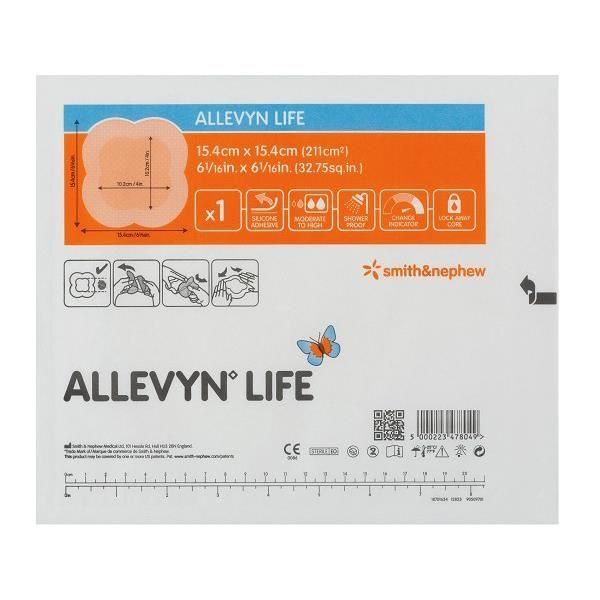 Allevyn Life Adhesive Foam Large 15.4x15.4cm - Image 2