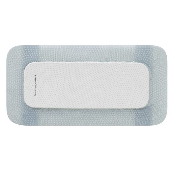 Biatain Silicone Silver Adhesive Foam Dressing 10 x 20cm Box 5 - Biatain product image for SEO optimization