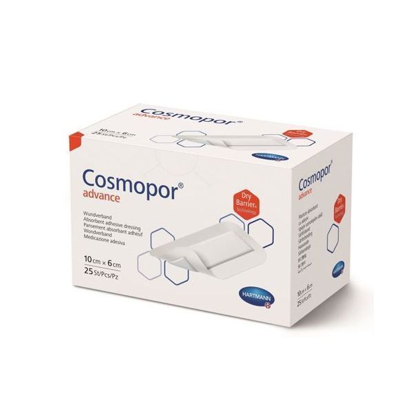 Cosmopor Advance Sterile 10x6cm Box 25 - Cosmopor product image for SEO optimization