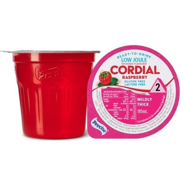 Precise Ready to drink Low Joule Raspberry Cordial Mildly Thick/Level 2 - Precise product image for SEO optimization