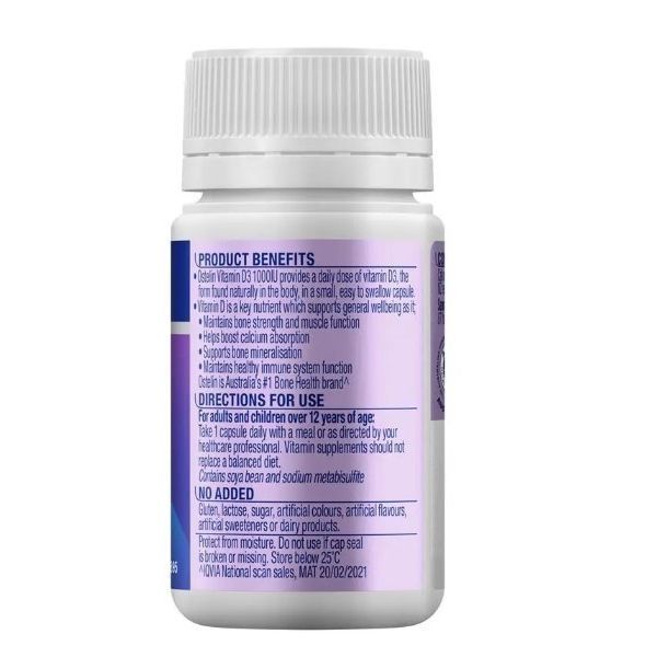 Ostelin Capsules Vitamin D Pk60 - Image 3