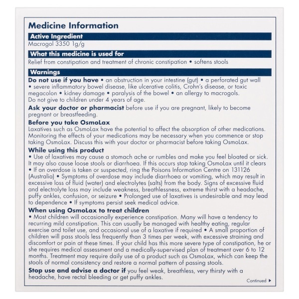Osmolax 510g Osmolax Osmotic Laxative - Image 5