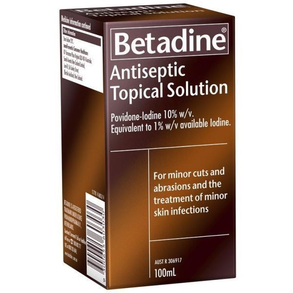 Betadine Antiseptic Solution Topical 100ml - Betadine product image for SEO optimization