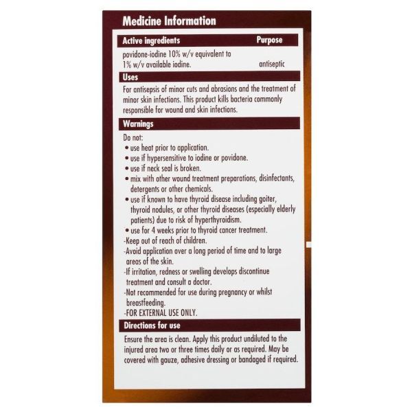 Betadine Antiseptic Solution Topical 100ml - Image 2