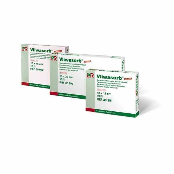 Vliwasorb Adhesive Superabsorbent Dress 12 x 12cm - Vliwasorb product image for SEO optimization