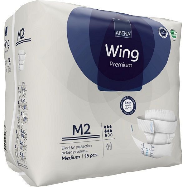 Image of Abena Wing M2 Blue 2300ml 70-110cm Pk15 by Abena