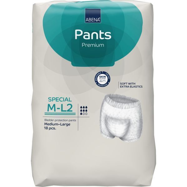 Image of Abena Pants Special Medium/Large 2 Premium 80-135cm 1700ml Pk18 by Abena