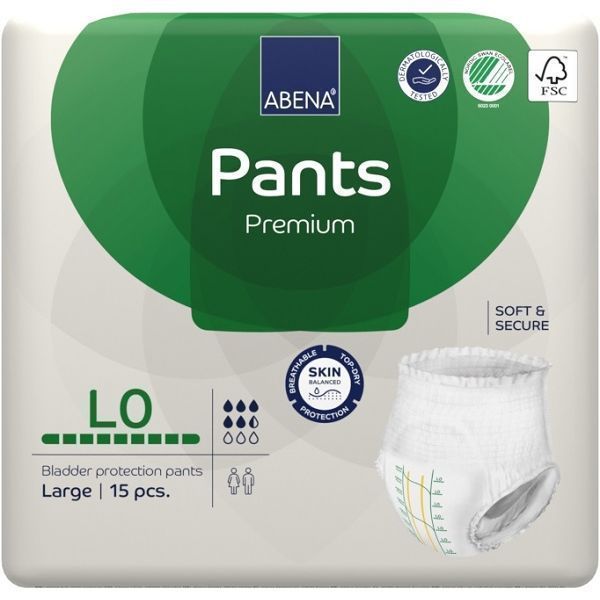 Image of Abena Pants Premium L0 100-145cm 1100mL Pack 15 by Abena