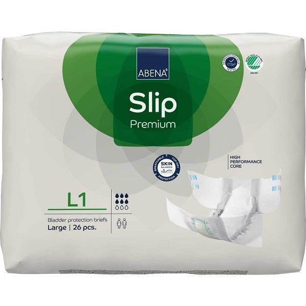 Image of Abena Slip L1 2500ML 100-150CM Pk26 by Abena