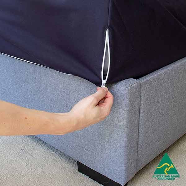 Image of Waterproof Mattress Sleeve Navy Blue Double by NightNDay