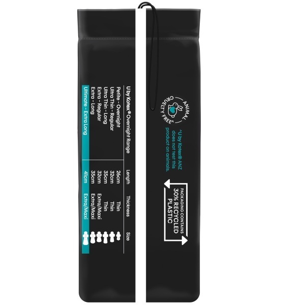 U By Kotex Maxi Ultimate Pads Overnight With Wings Pack 6 - Image 3