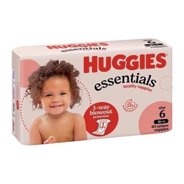 Image of Huggies Nappy Essential Junior Size 6 16Kg+ Pack 40 by Huggies