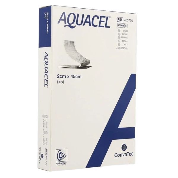 Aquacel Hydrofiber Ribbon Dressing 2cmx45cm - Aquacel product image for SEO optimization