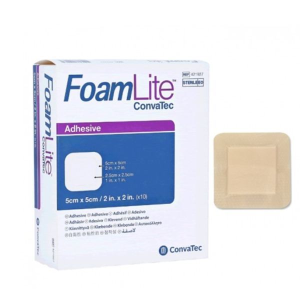 FoamLite Convatec Adhesive 5x5cm Box 10 - FoamLite product image for SEO optimization
