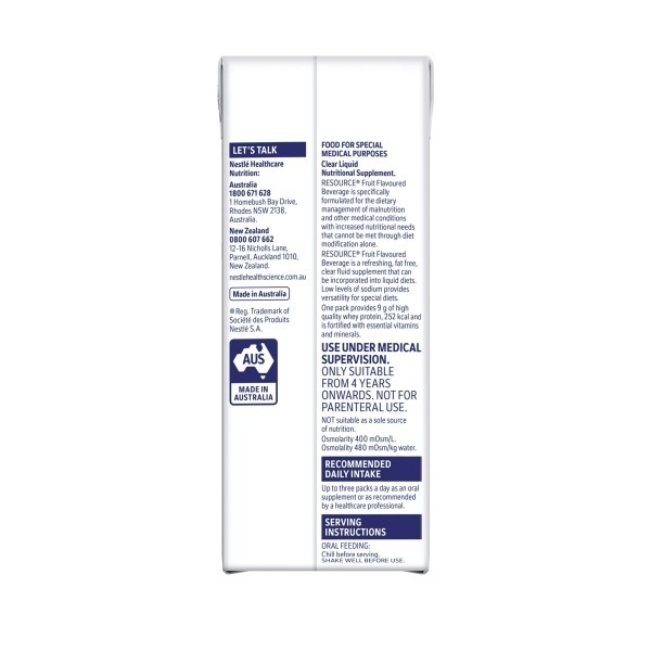 Resource Fruit Beverage Peach 237ml Tetra - Image 2