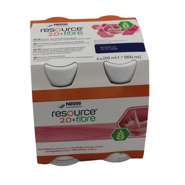 Resource 2.0 Fibre Strawberry 200ml Bottle Pack 4 - Image 4