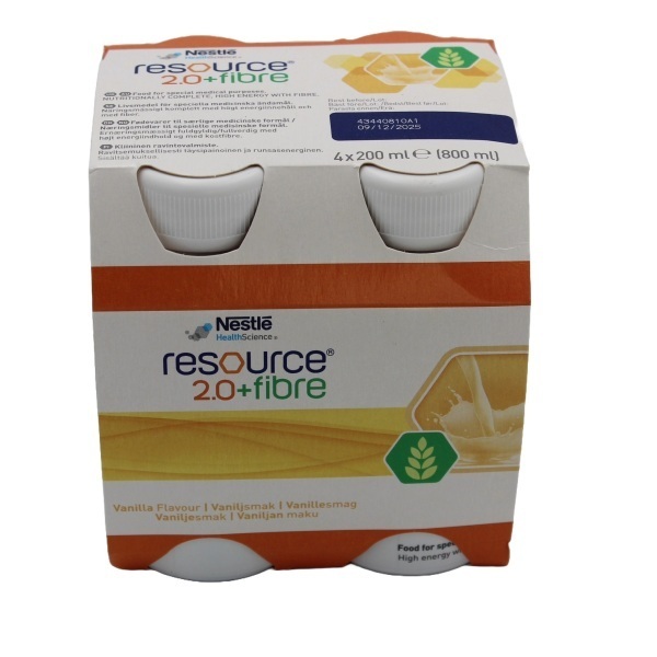 Resource 2.0 Fibre Vanilla Bottle 200mL Pack 4 - Image 2