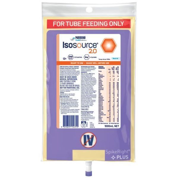 Isosource 2.0 1000ml Ready To Hang Soft Bag - Isosource product image for SEO optimization