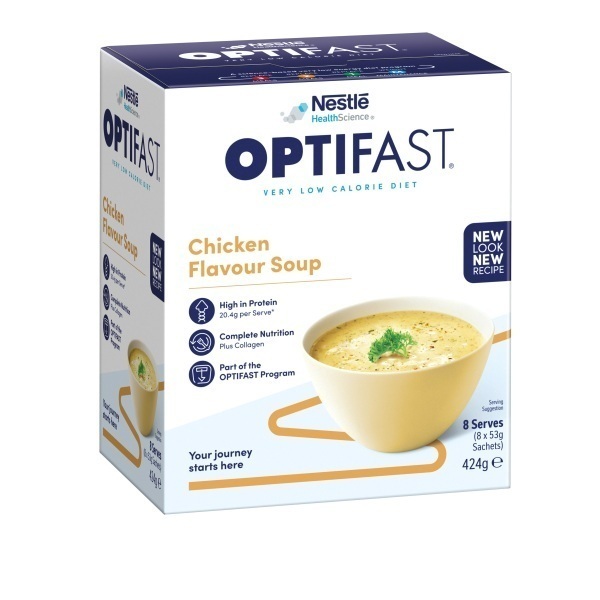 Optifast Very Low Calorie Diet Soup Chicken 53g Pk8 - Optifast product image for SEO optimization
