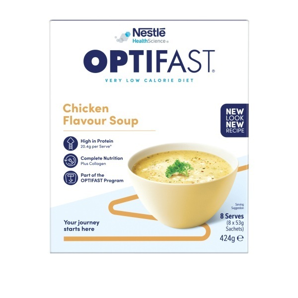 Optifast Very Low Calorie Diet Soup Chicken 53g Pk8 - Image 2