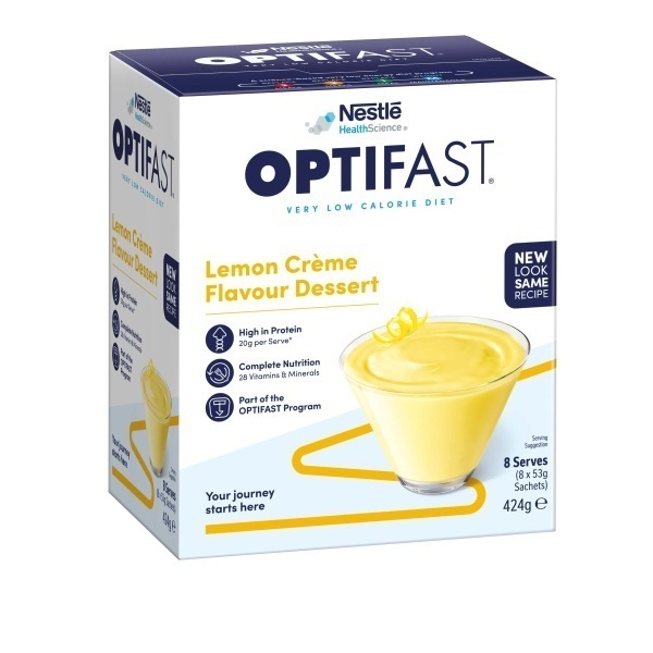 Optifast Very Low Calorie Diet Dessert Lemon Creme 53g Pk8 - Optifast product image for SEO optimization
