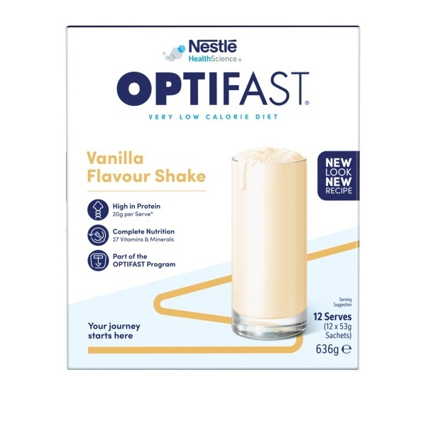 Optifast Very Low Calorie Diet Shake Vanilla 53g Pack 12 - Image 2