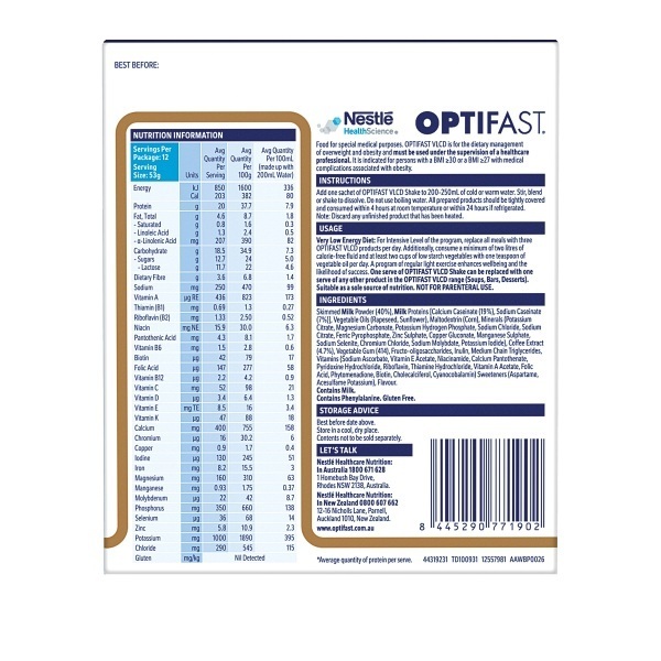 Optifast Very Low Calorie Diet Shake Coffee 53g Pack 12 - Image 3