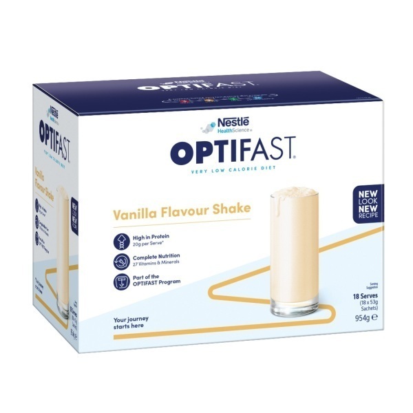 Optifast Very Low Calorie Diet Shake Vanilla 53g Pack 18 - Optifast product image for SEO optimization