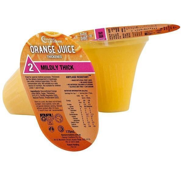Flavour Creations Orange Juice 175mL Level 2 Mildly Thick - Flavour Creations product image for SEO optimization