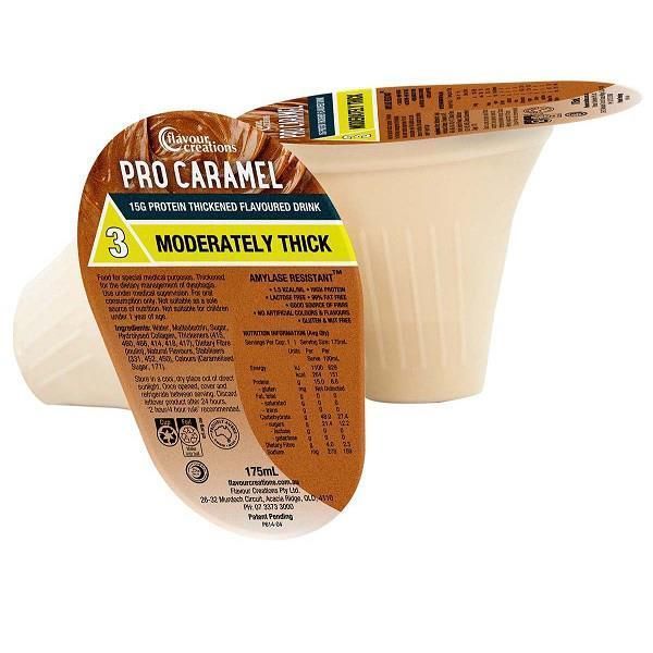 Flavour Creations Protein Fortified Caramel 175mL Level 3 Moderately Thick - Flavour Creations product image for SEO optim...