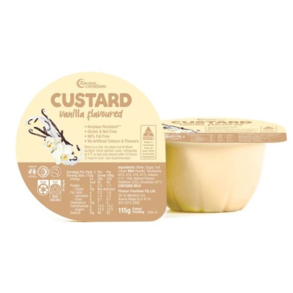 Flavour Creations Vanilla Flavoured Custard 115g - Flavour Creations product image for SEO optimization
