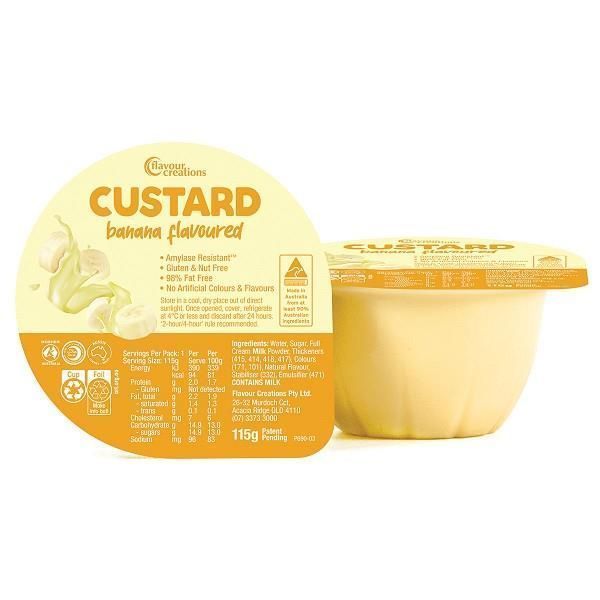 Flavour Creations Banana Flavoured Custard 115g - Flavour Creations product image for SEO optimization