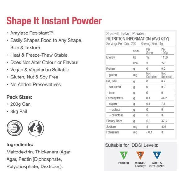 Shape It Food Shaping Powder 3kg Pail - Image 2