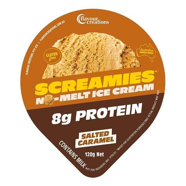 SCREAMIES No Melt Ice Cream Protein Salted Caramel 120g - Image 2