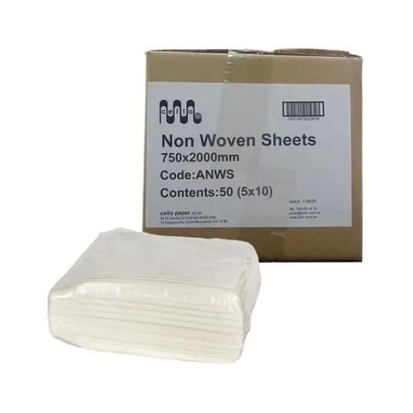Image of Cello Non Woven Sheets 75x200cm carton 50 by Cello