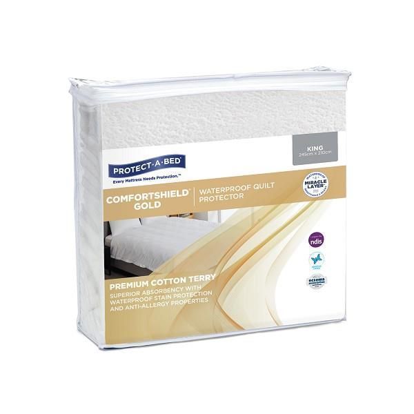 Image of Comfortshield Gold Cotton Terry King Quilt Prot by Protect-A-Bed