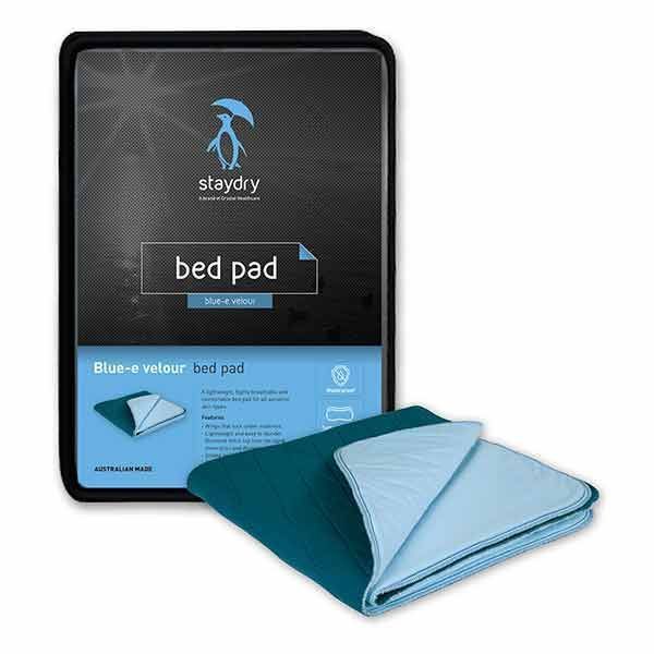 Image of StayDry Blue-E Bed Pad Double With Wings Aqua by Staydry