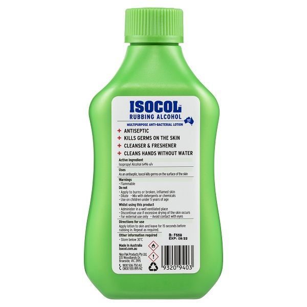 Isocol Rubbing Alcohol 345ml - Image 2