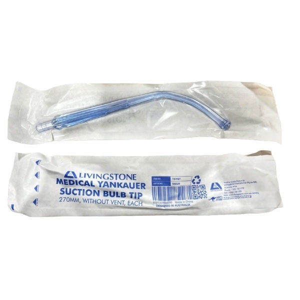 Livingstone Medical Yankauer Suction Bulb Tip without Vent 270mm - Image 2